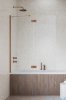 Radaway Essenza Brushed Copper PND II parawan nawannowy 140cm lewy szczotkowana miedź/przejrzyste 110002140-93-01L